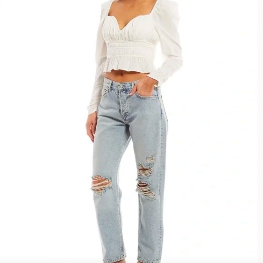 FREE PEOPLE | Aurora Long Sleeve Top M
